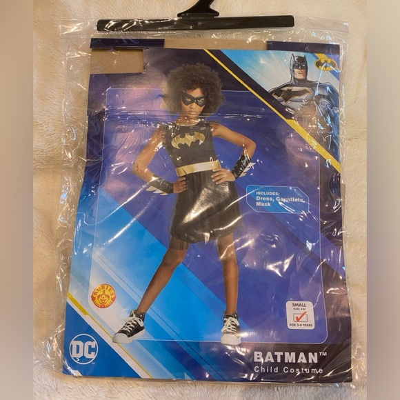 DC Batman Batgirl Child Girl 3-piece Halloween Cosplay Costume Size Small NWT - Picture 3 of 7